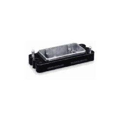 Embase encastrée 10B, Aluminium moulé sous pression, acier inoxydable, IP68/IP69K, Sortie basse